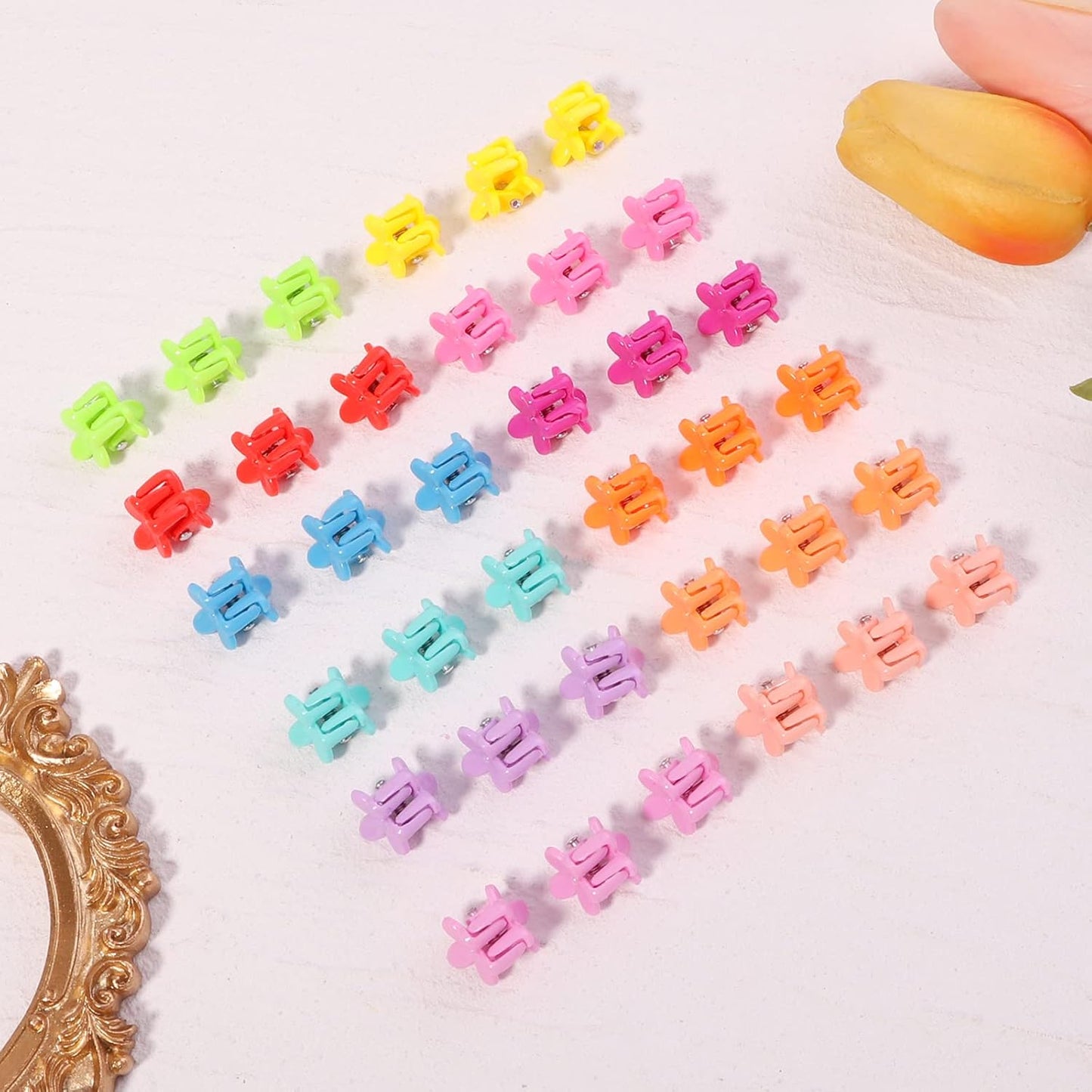 128PCS Baby Girls Small Barrettes Hair Claw Clips Flower Hair Hair Accessories Barrattes for School Girls Kids Teens