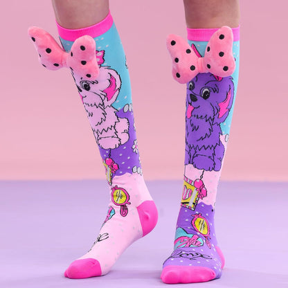 Crazy Socks for Kids Girls 3D Silly Wacky Fun Socks Knee High | Girls Socks 5-16 Years Stretch Long Socks, Crazy Sock Day Halloween Christmas Birthday Easter Party Gift School Wear
