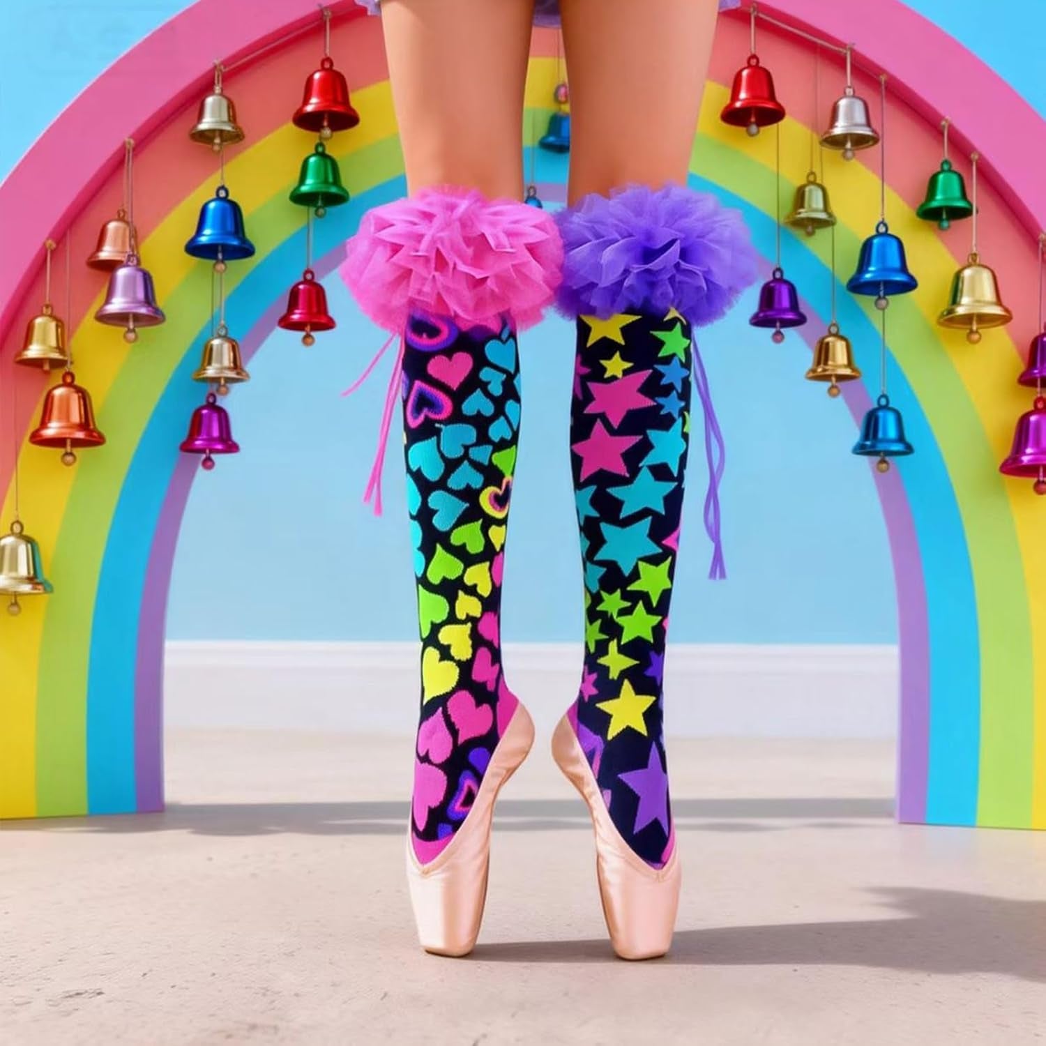 Crazy Socks for Kids Girls 3D Silly Wacky Fun Socks Knee High | Girls Socks 5-16 Years Stretch Long Socks, Crazy Sock Day Halloween Christmas Birthday Easter Party Gift School Wear