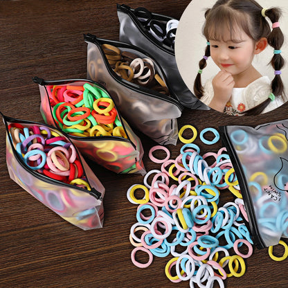 50/100Pcs Colorful Nylon Hair Bands for Children Scrunchie Hair Ties Rubber Band Kids Elastic Hair Leagues Girl Hair Accessories