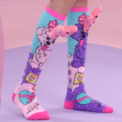 Crazy Socks for Kids Girls 3D Silly Wacky Fun Socks Knee High | Girls Socks 5-16 Years Stretch Long Socks, Crazy Sock Day Halloween Christmas Birthday Easter Party Gift School Wear