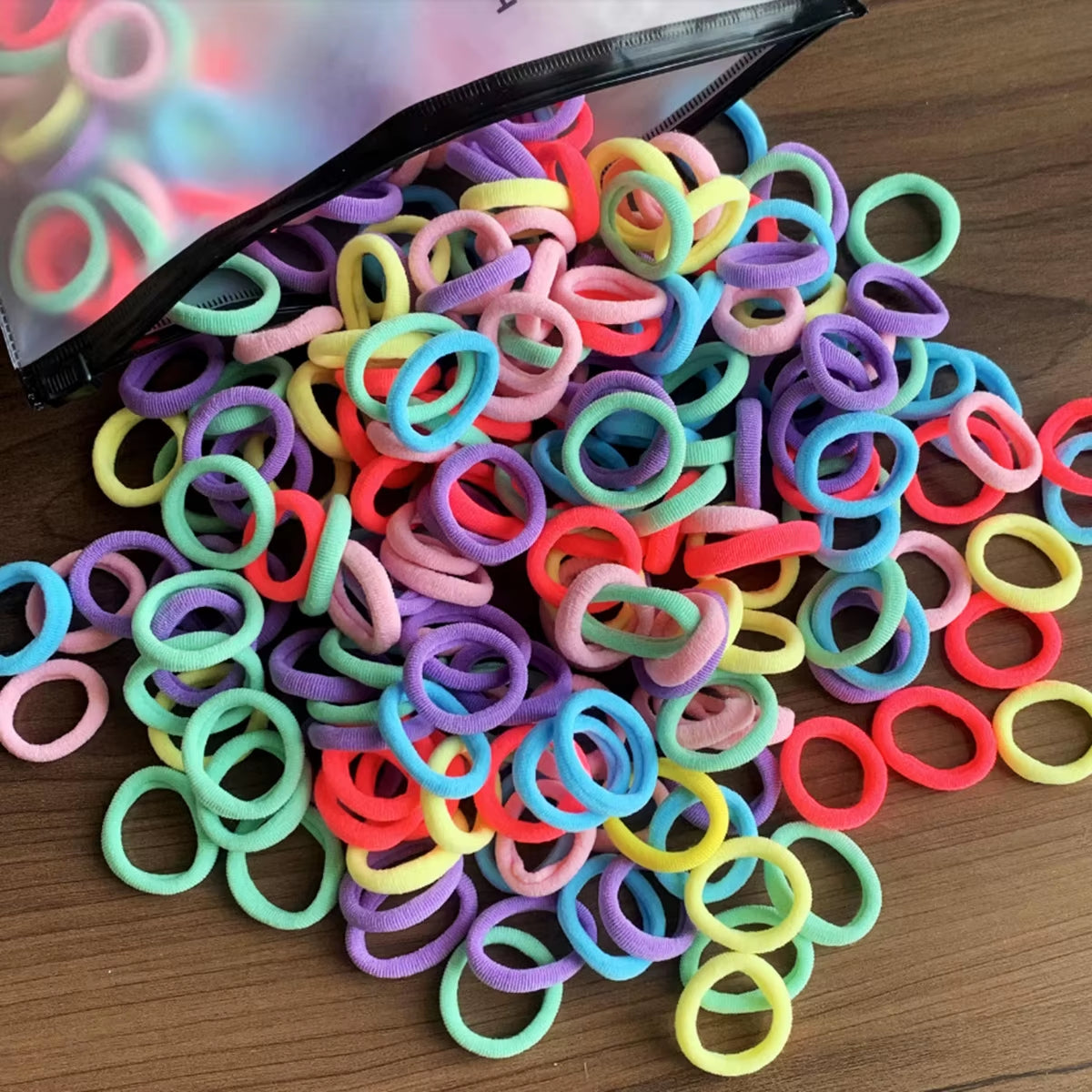 50/100Pcs Colorful Nylon Hair Bands for Children Scrunchie Hair Ties Rubber Band Kids Elastic Hair Leagues Girl Hair Accessories