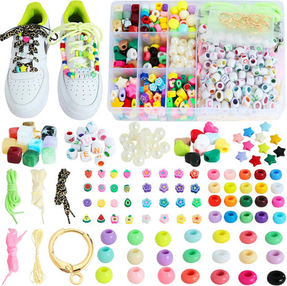 569PCS Beaded Shoe Charms for Sneaker, Acrylic Heart Star Flower Letter DIY Shoelace Charm for Women, Bag Charm Kit Craft Accessories Beads Jewely Making Kit Gifts