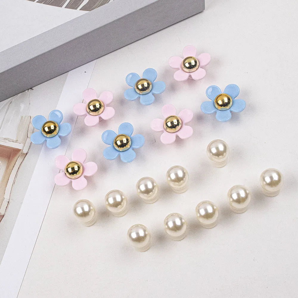 New Acrylic Daisy Five Petal Flower Hole Shoe Charms Decorations Cute Sunflower Shoes Buckle DIY 3D Hole Shoe Accessories