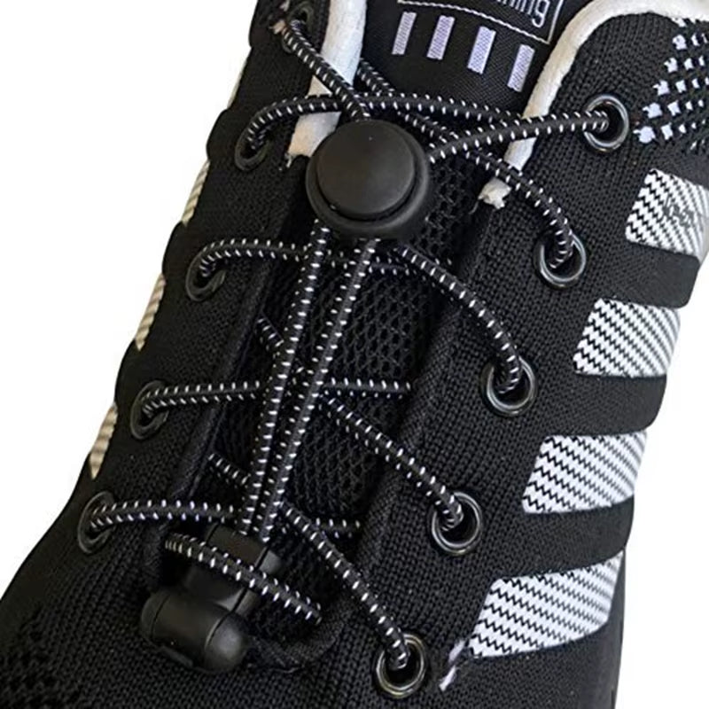 Round Elastic Shoelaces Suitable for Various Shoe Accessories No Tie Shoelace Fixed Stretching Locking Lazy Laces 1 Pair