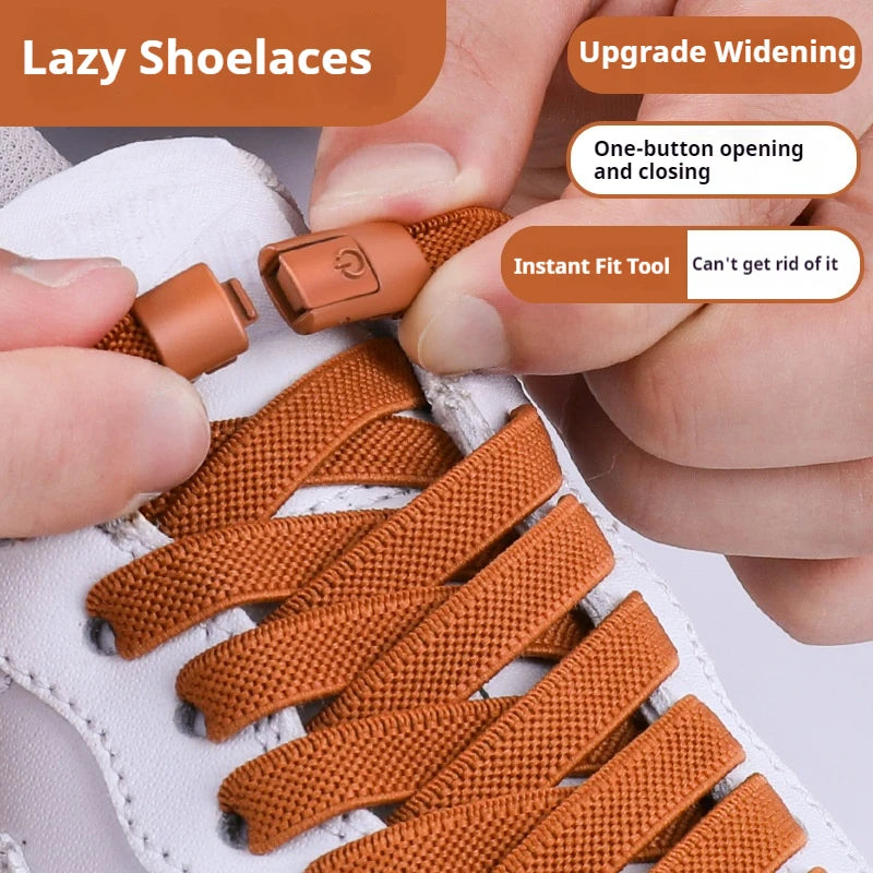 Elastic Laces Sneakers Tennis No Tie Shoe Laces Lock Shoelaces without Ties Kids Adult Shoelace Shoes Accessories 1Pair/2Pair