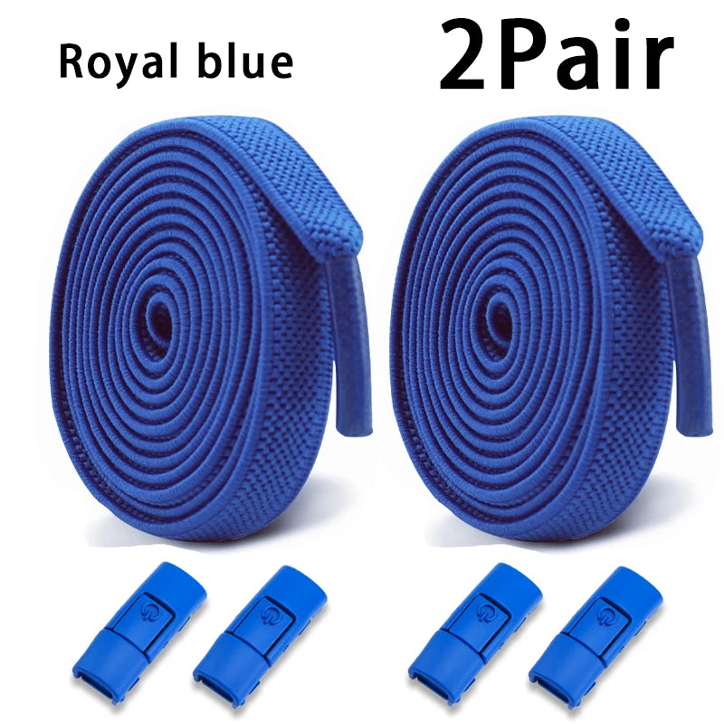 Elastic Laces Sneakers Tennis No Tie Shoe Laces Lock Shoelaces without Ties Kids Adult Shoelace Shoes Accessories 1Pair/2Pair