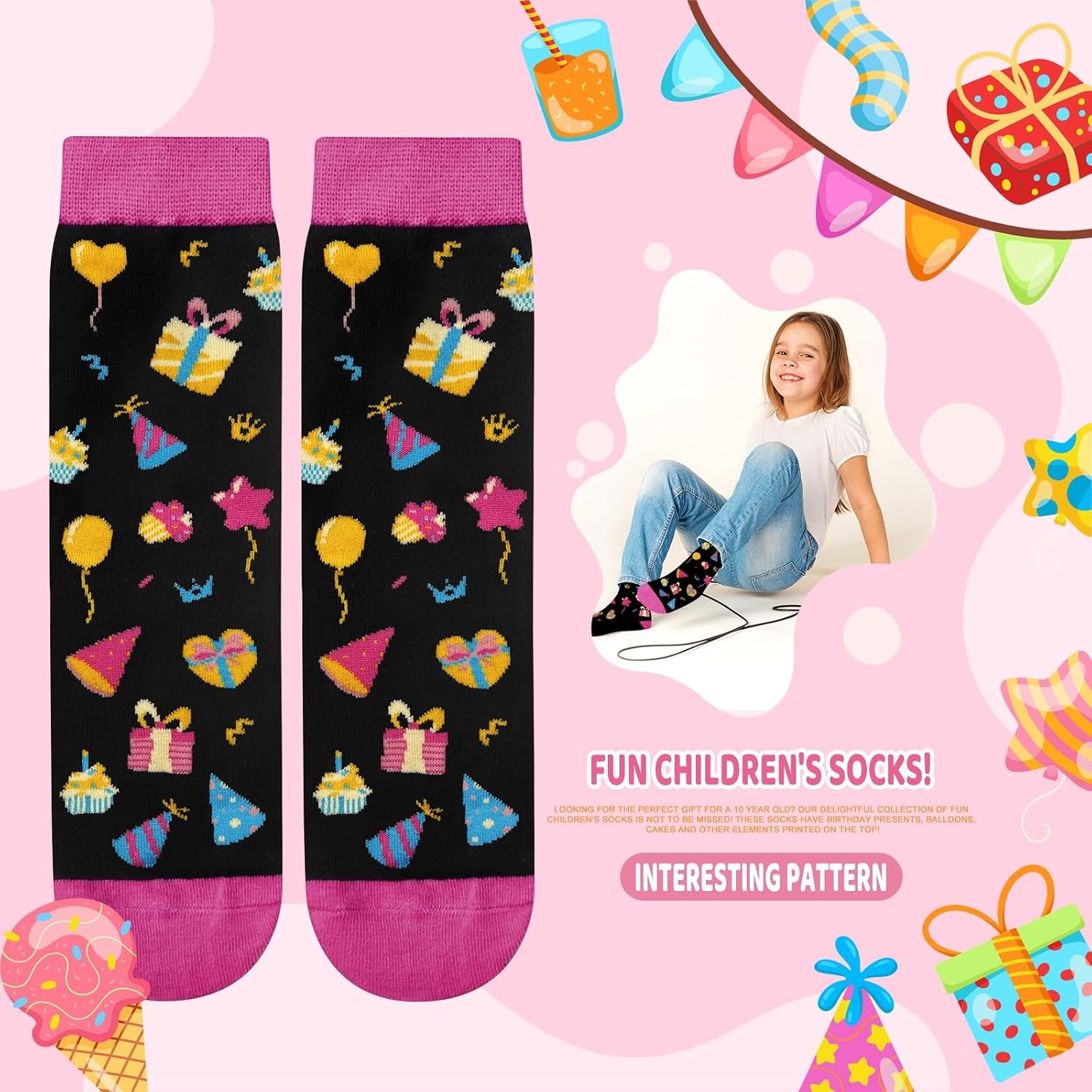 10 Year Old Girl Birthday Gifts Ideas, Tween Girls Gifts Socks with Sayings Presents for 10 Year Old Girls, DOUBLE DIGITS Girl Socks, 10Th Birthday Gift for Daughter