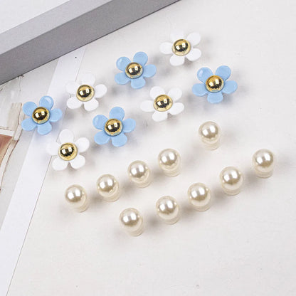 New Acrylic Daisy Five Petal Flower Hole Shoe Charms Decorations Cute Sunflower Shoes Buckle DIY 3D Hole Shoe Accessories