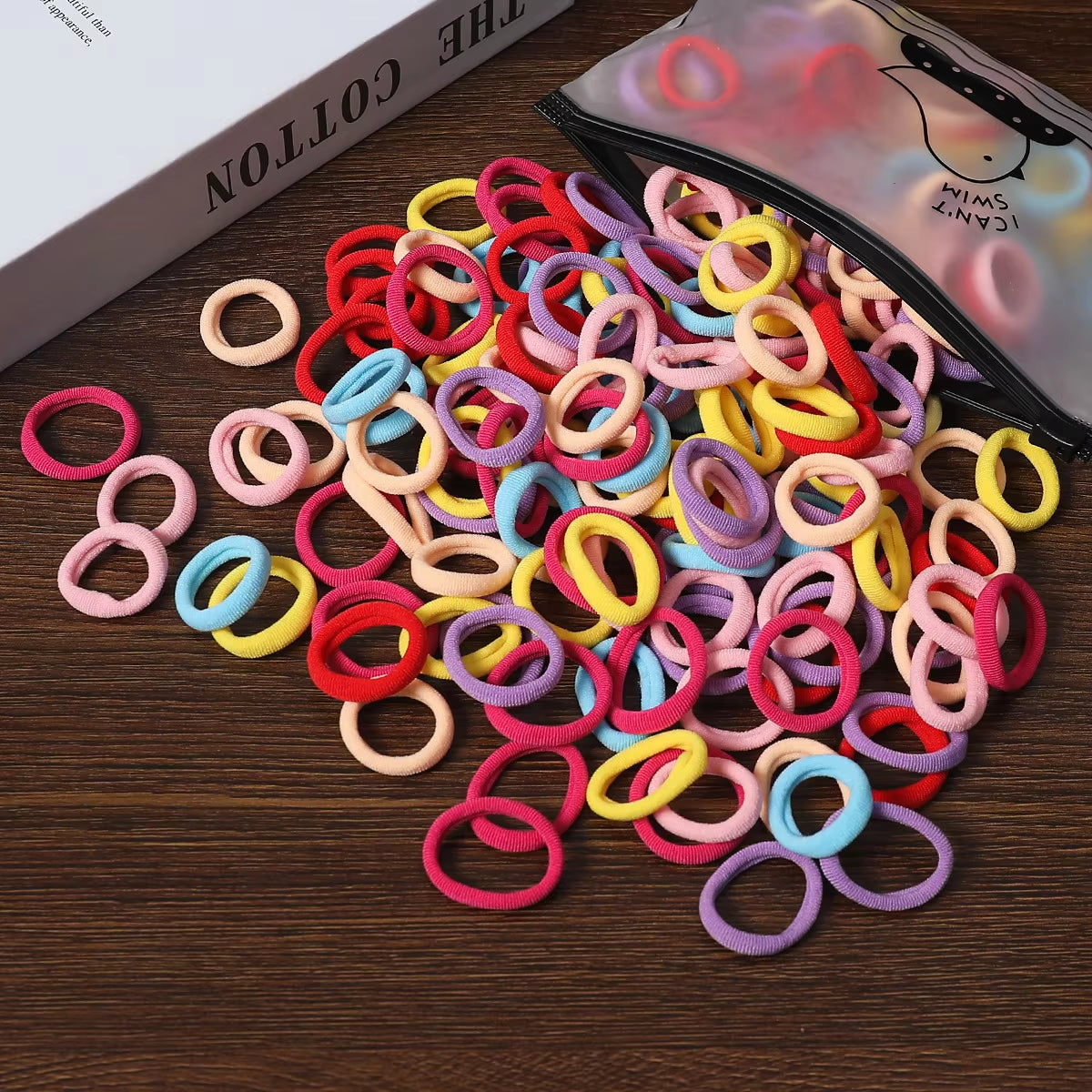 50/100Pcs Colorful Nylon Hair Bands for Children Scrunchie Hair Ties Rubber Band Kids Elastic Hair Leagues Girl Hair Accessories