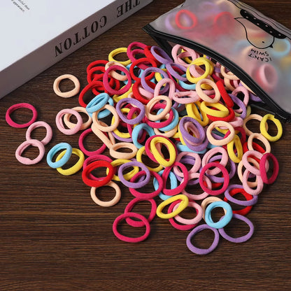 50/100Pcs Colorful Nylon Hair Bands for Children Scrunchie Hair Ties Rubber Band Kids Elastic Hair Leagues Girl Hair Accessories