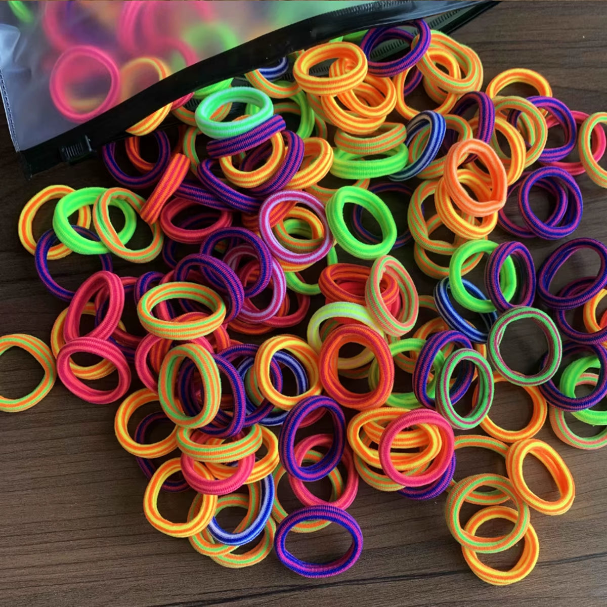 50/100Pcs Colorful Nylon Hair Bands for Children Scrunchie Hair Ties Rubber Band Kids Elastic Hair Leagues Girl Hair Accessories