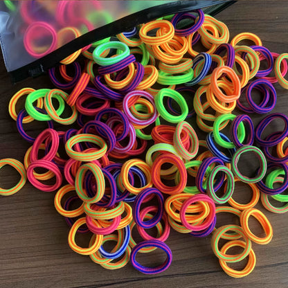 50/100Pcs Colorful Nylon Hair Bands for Children Scrunchie Hair Ties Rubber Band Kids Elastic Hair Leagues Girl Hair Accessories