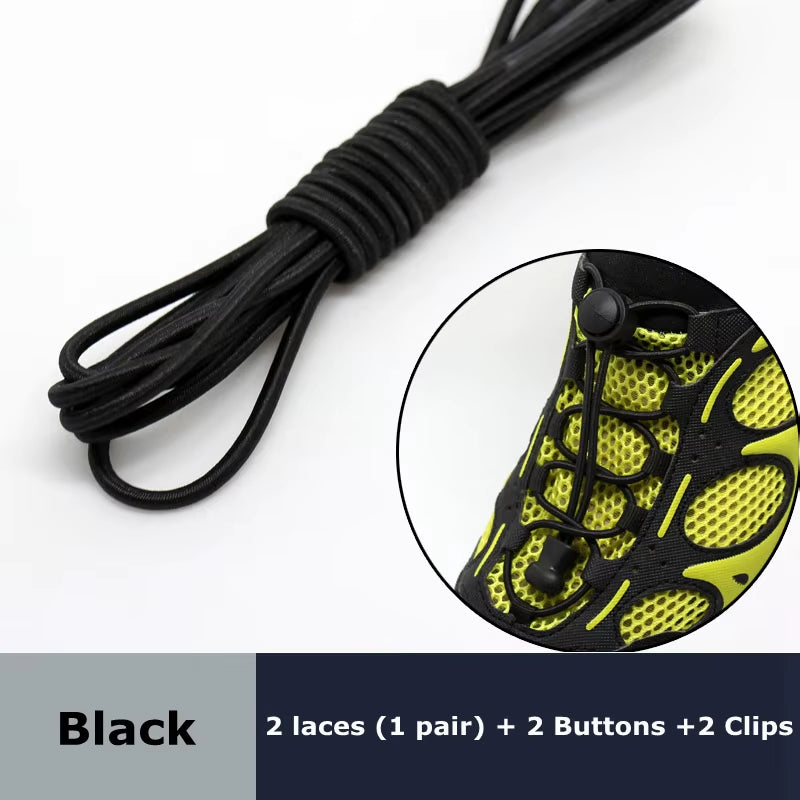 Round Elastic Shoelaces Suitable for Various Shoe Accessories No Tie Shoelace Fixed Stretching Locking Lazy Laces 1 Pair