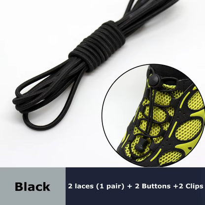 Round Elastic Shoelaces Suitable for Various Shoe Accessories No Tie Shoelace Fixed Stretching Locking Lazy Laces 1 Pair