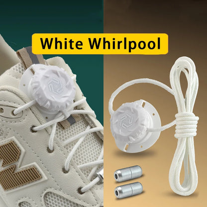 Fashion Swivel Buckle Laces Automatic Shoelace without Ties Kids Adult Sneakers No Tie Shoe Laces Shoe Accessories 1Pair/2Pair