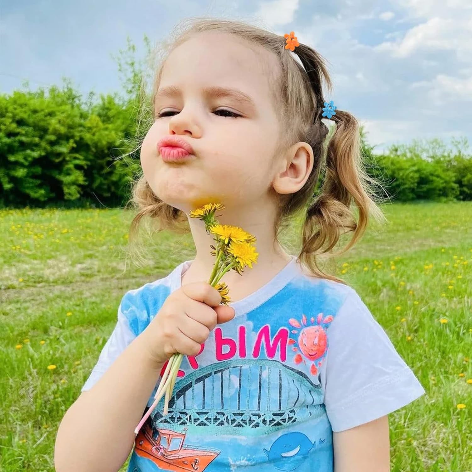 128PCS Baby Girls Small Barrettes Hair Claw Clips Flower Hair Hair Accessories Barrattes for School Girls Kids Teens