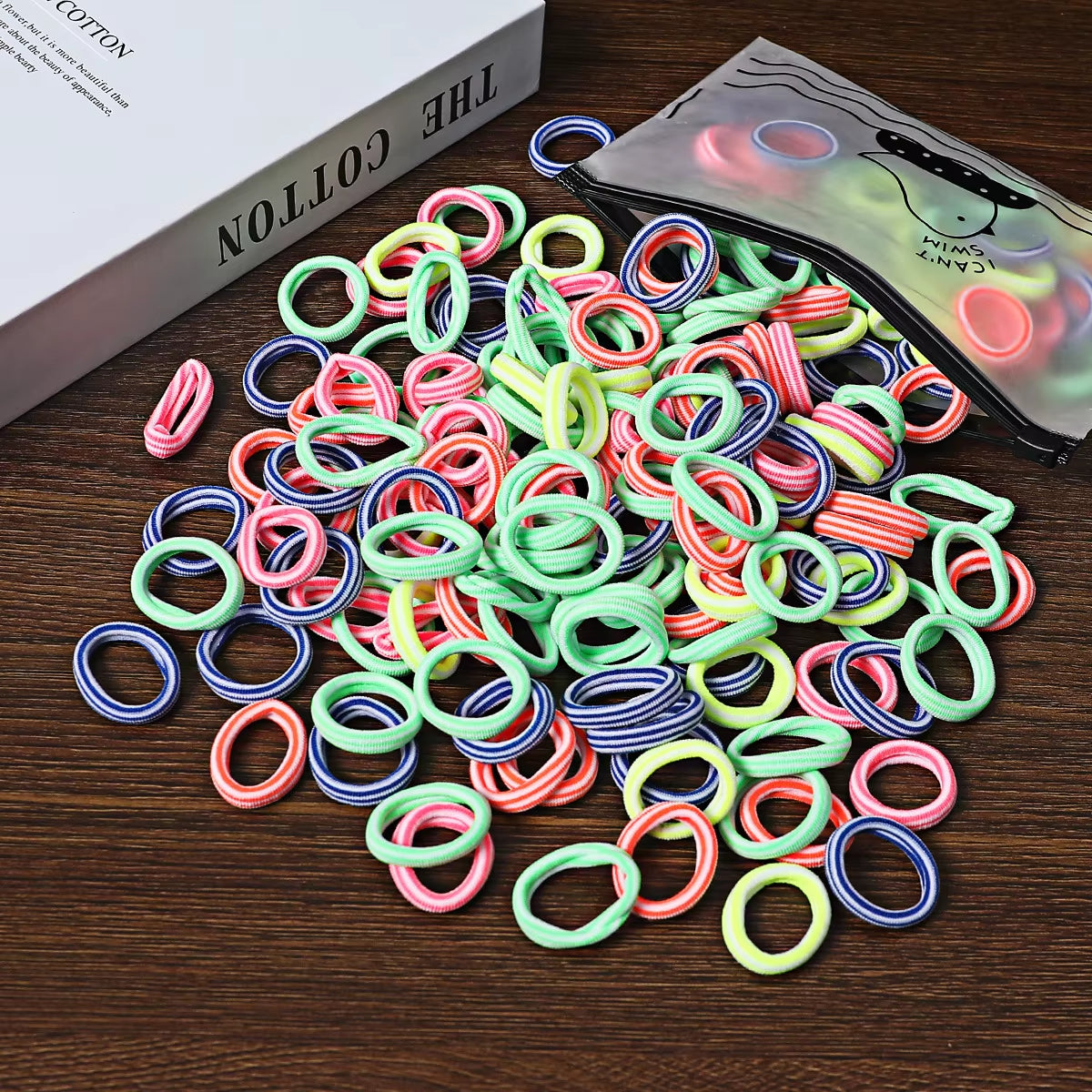 50/100Pcs Colorful Nylon Hair Bands for Children Scrunchie Hair Ties Rubber Band Kids Elastic Hair Leagues Girl Hair Accessories