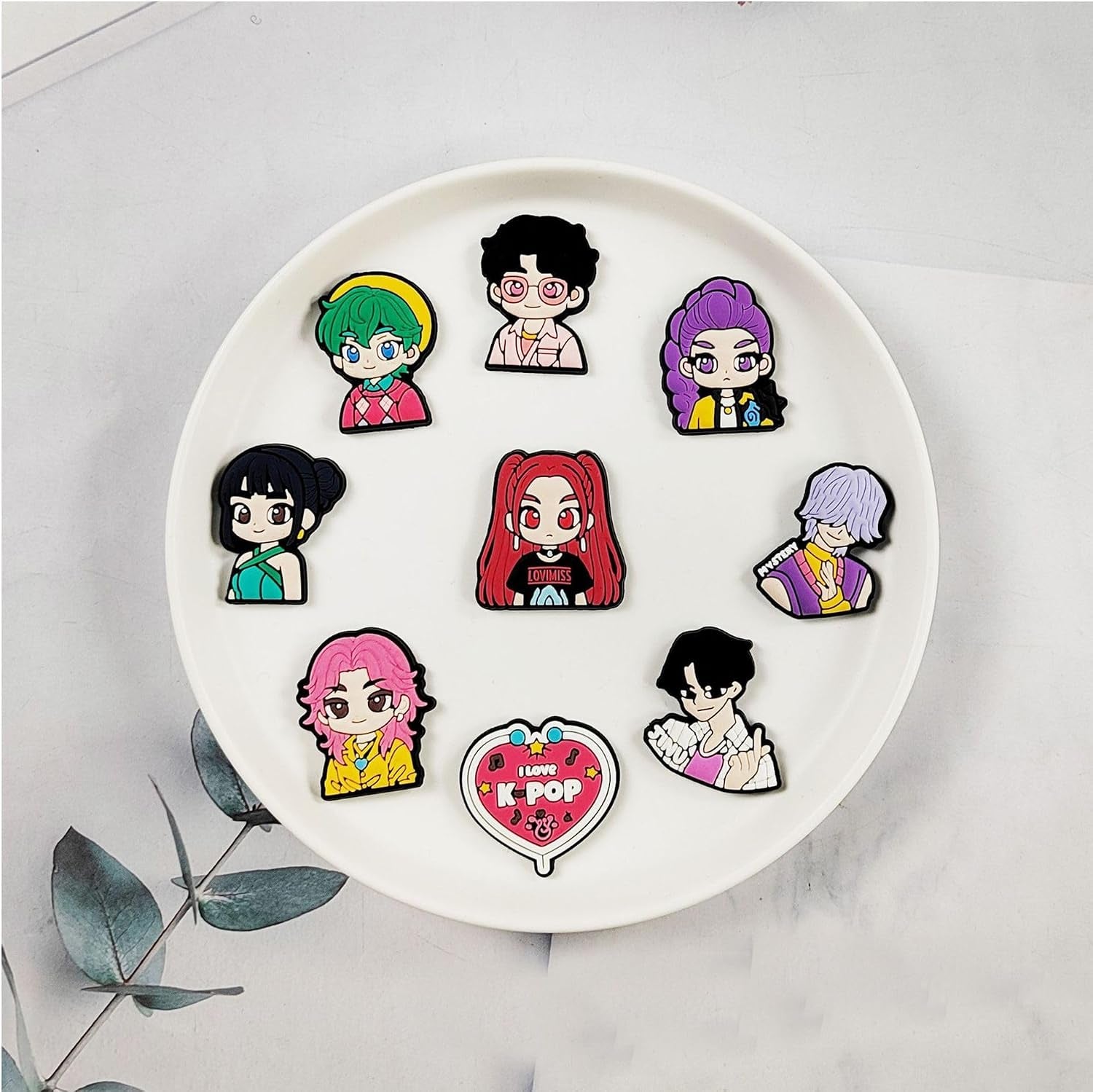 23Pcs Demon Movie Hunters Shoe Decoration Charms for Croc Clog Sandals, Shoe Accessories Charms for Adults.
