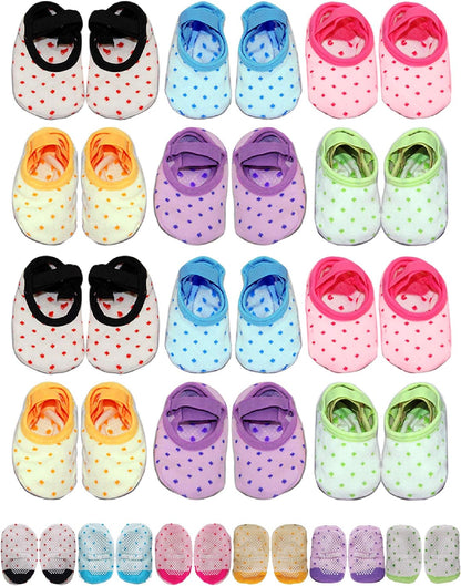 Baby Toddler Girls Grip Socks anti Slip W/Strap Socks Girl 0-7 Years Old Gift Set Age 1-7 Socks with Grippers