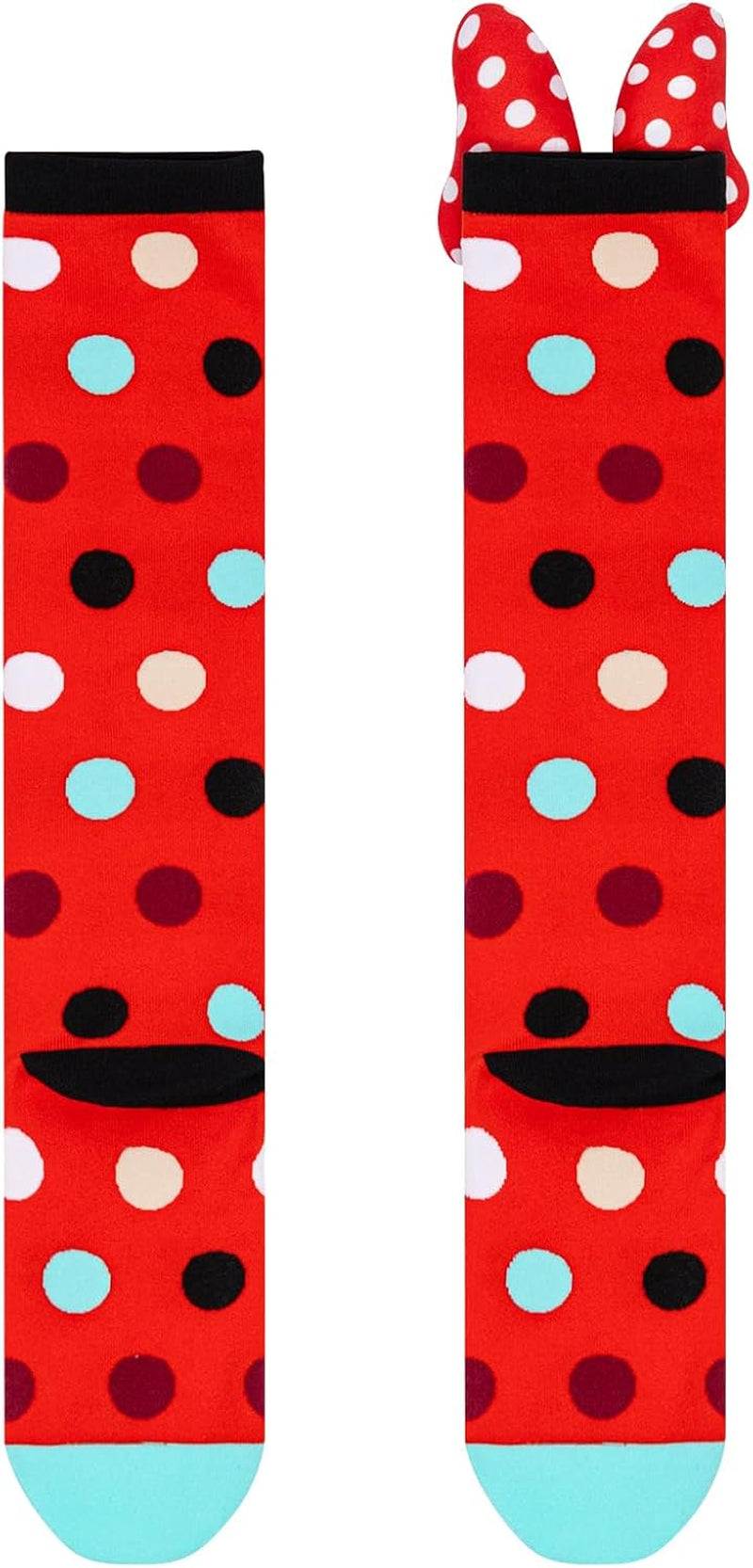 Crazy Socks for Kids Girls 3D Silly Wacky Fun Socks Knee High | Girls Socks 5-16 Years Stretch Long Socks, Crazy Sock Day Halloween Christmas Birthday Easter Party Gift School Wear