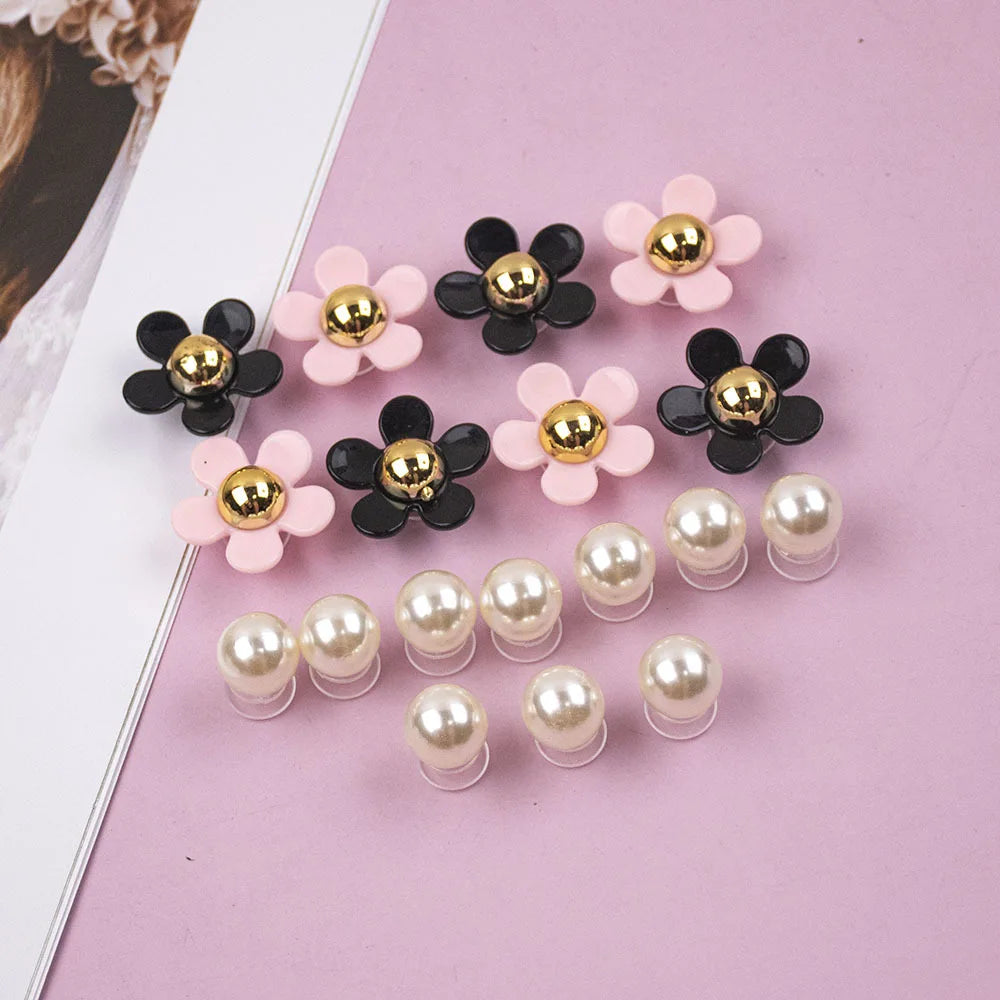 New Acrylic Daisy Five Petal Flower Hole Shoe Charms Decorations Cute Sunflower Shoes Buckle DIY 3D Hole Shoe Accessories