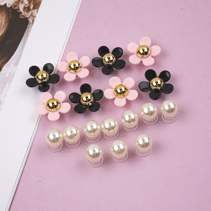New Acrylic Daisy Five Petal Flower Hole Shoe Charms Decorations Cute Sunflower Shoes Buckle DIY 3D Hole Shoe Accessories