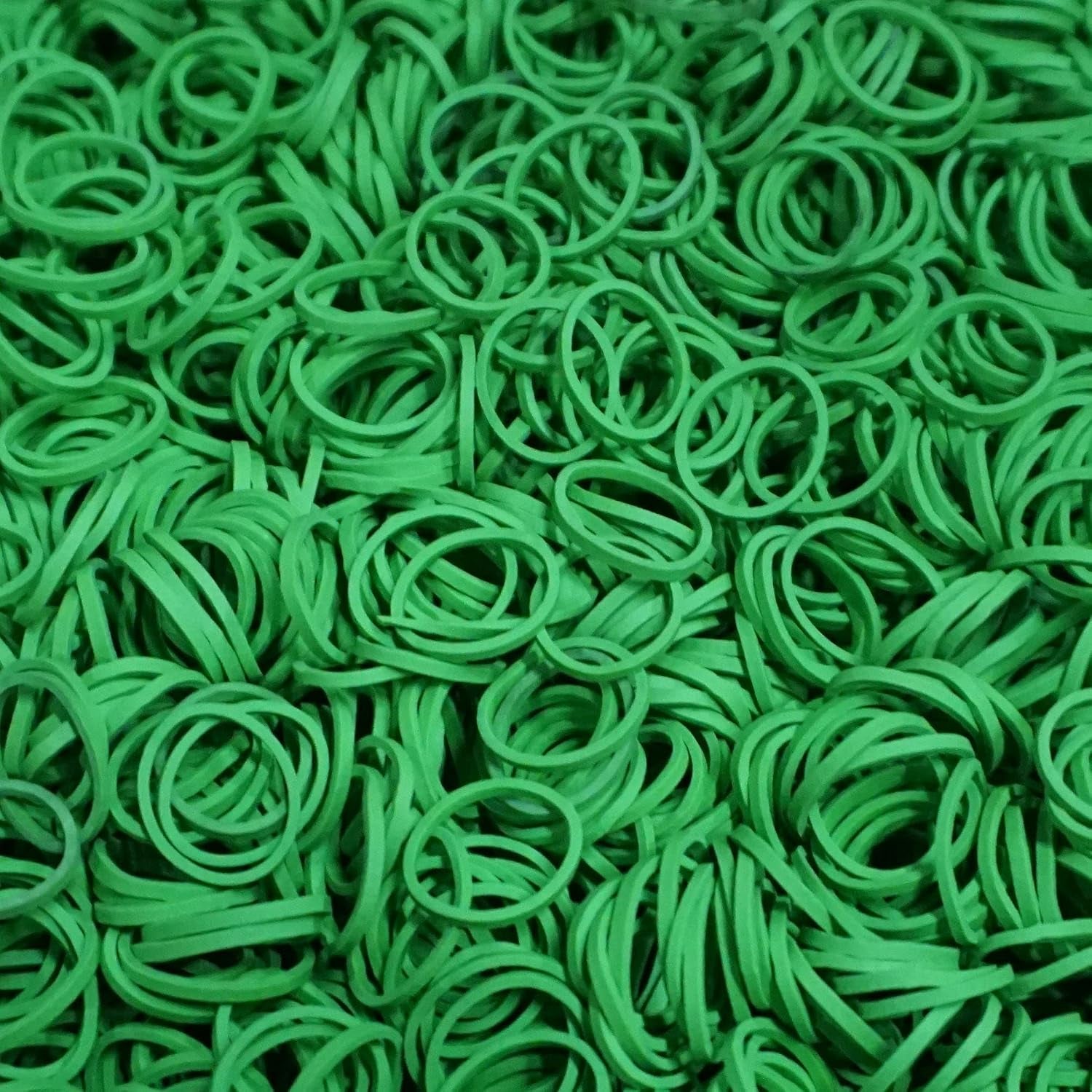 Amelia Beauty 1000 Count Small Rubber Bands for Hair – ½" Lime - Made in USA - Recloseable Container - Mini Hair Elastics for Braids, Ponytails, Cornrows & Twists – Strong Hold Ponytail Holders