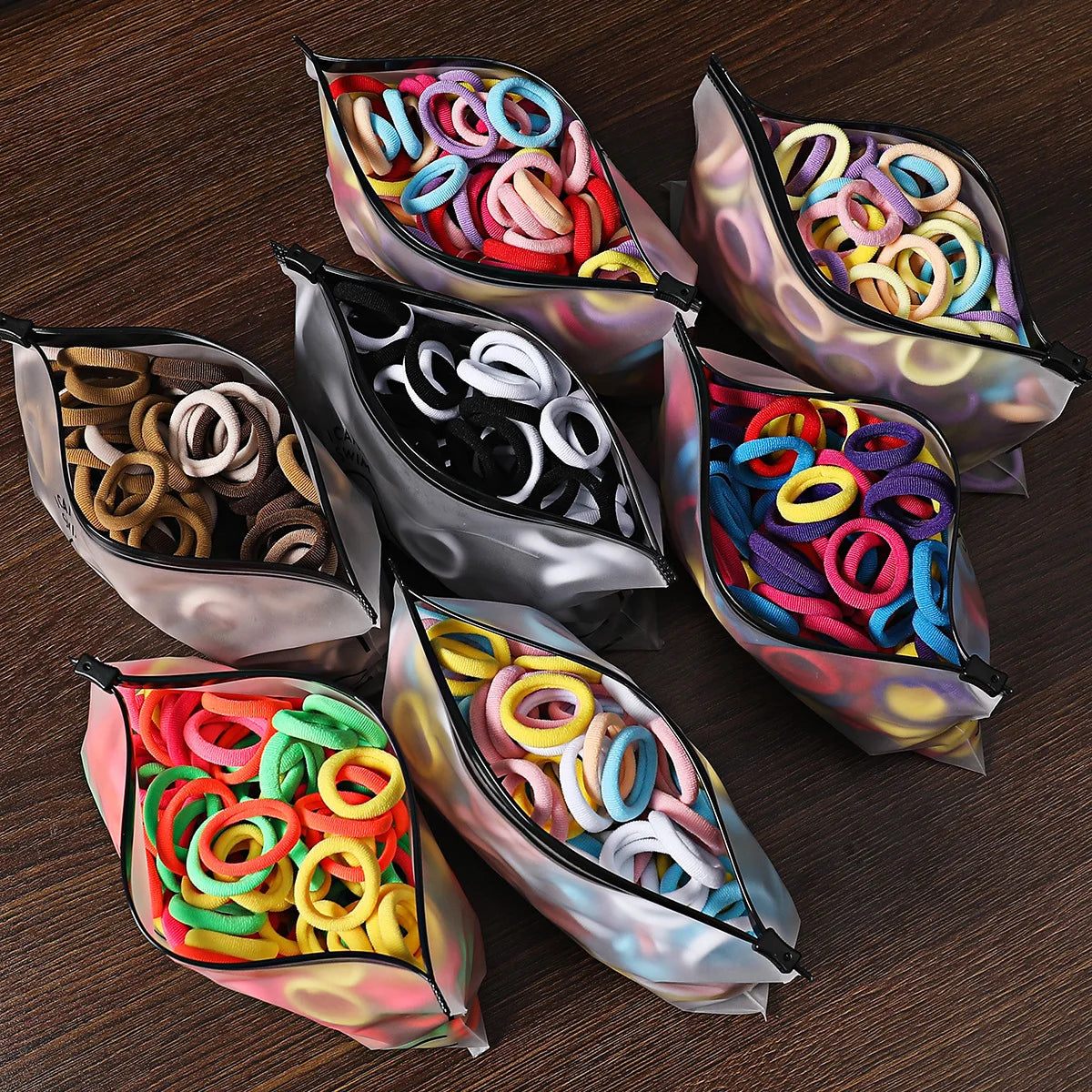 50/100Pcs Colorful Nylon Hair Bands for Children Scrunchie Hair Ties Rubber Band Kids Elastic Hair Leagues Girl Hair Accessories