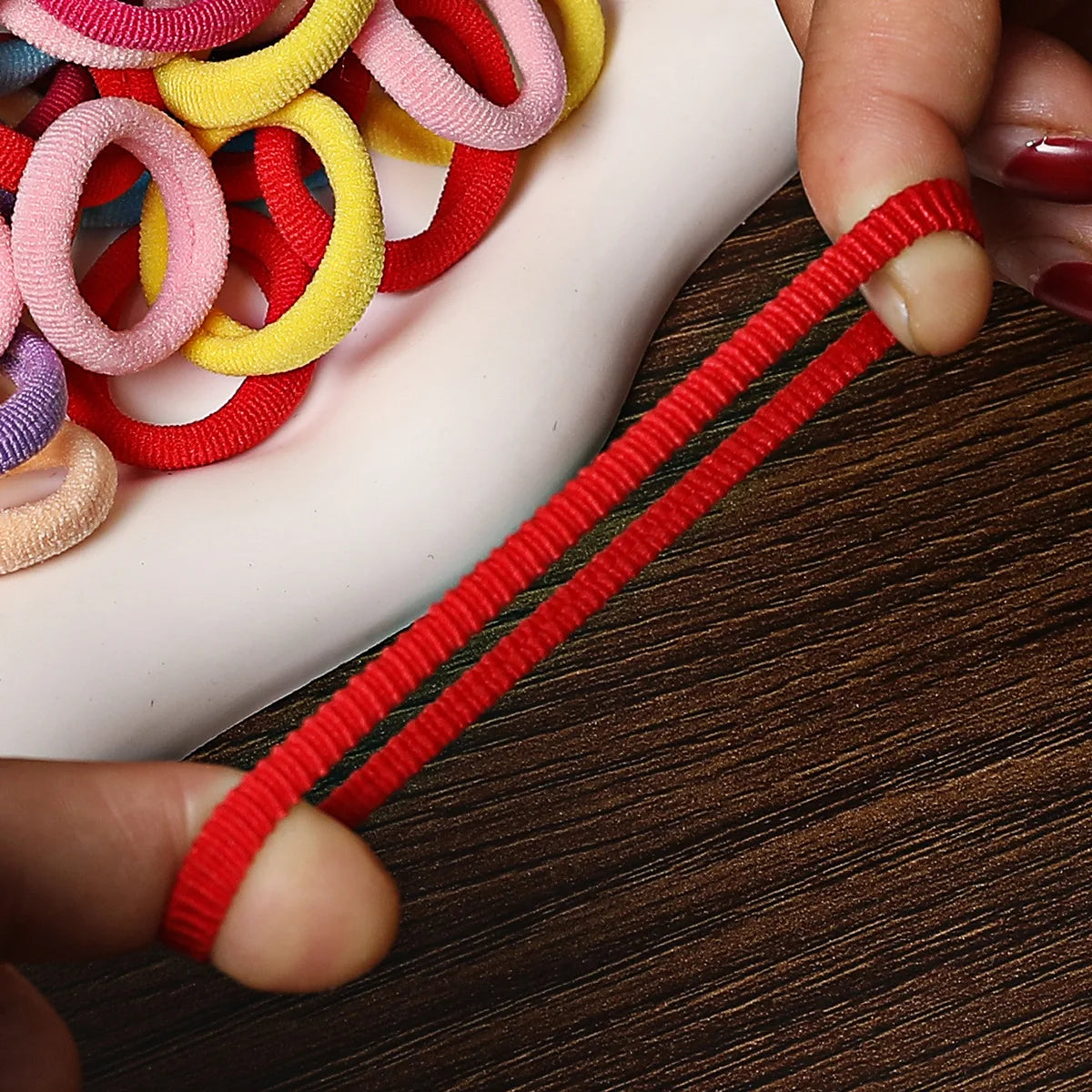 50/100Pcs Colorful Nylon Hair Bands for Children Scrunchie Hair Ties Rubber Band Kids Elastic Hair Leagues Girl Hair Accessories
