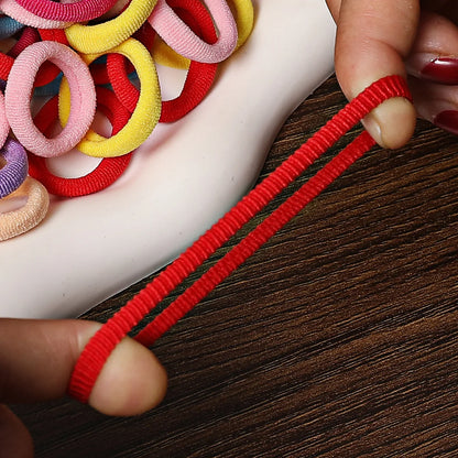50/100Pcs Colorful Nylon Hair Bands for Children Scrunchie Hair Ties Rubber Band Kids Elastic Hair Leagues Girl Hair Accessories