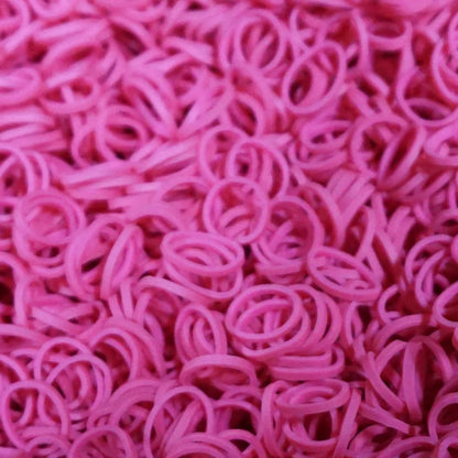 Amelia Beauty 1000 Count Small Rubber Bands for Hair – ½" Pink - Made in USA - Recloseable Container - Mini Hair Elastics for Braids, Ponytails, Cornrows & Twists – Strong Hold Ponytail Holders