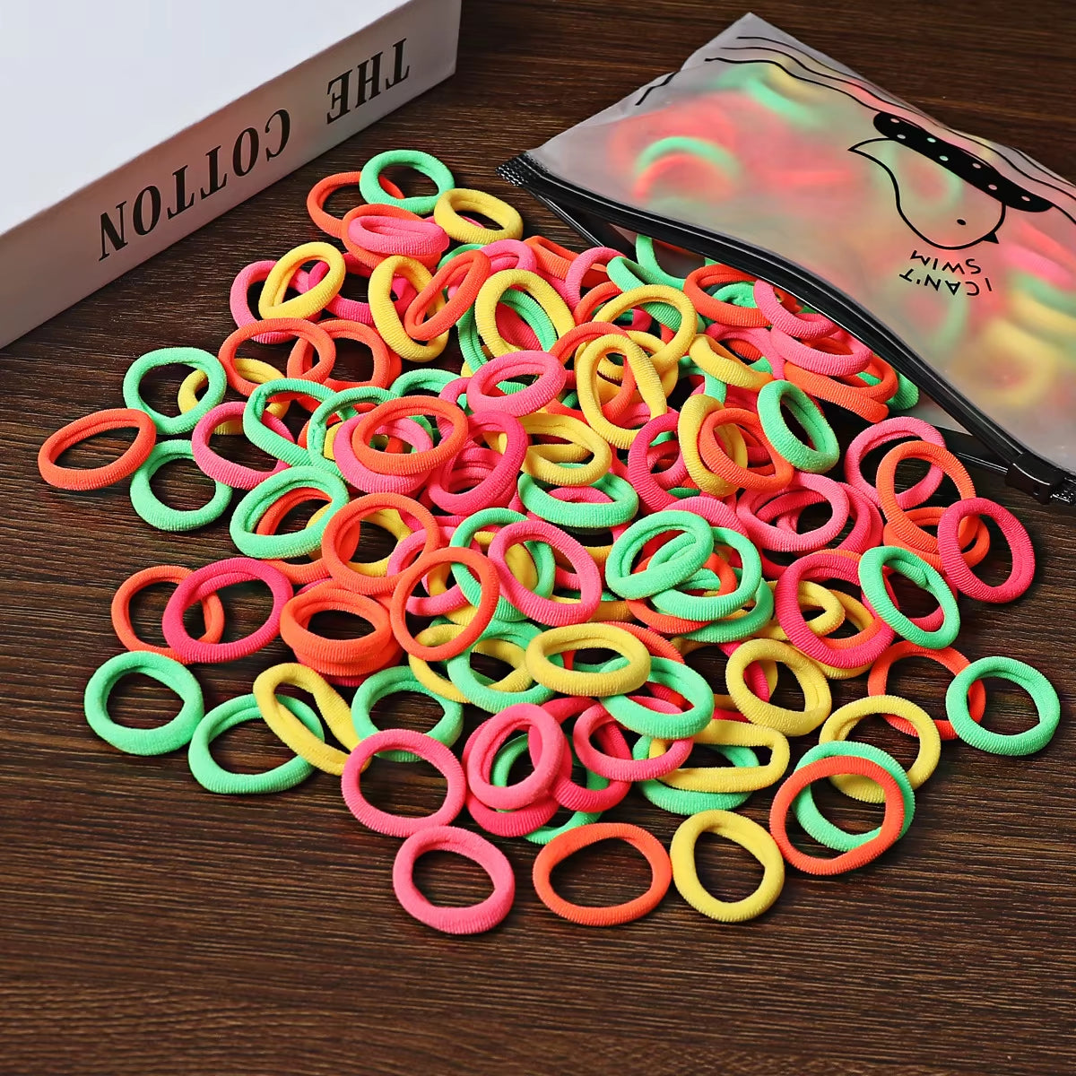 50/100Pcs Colorful Nylon Hair Bands for Children Scrunchie Hair Ties Rubber Band Kids Elastic Hair Leagues Girl Hair Accessories