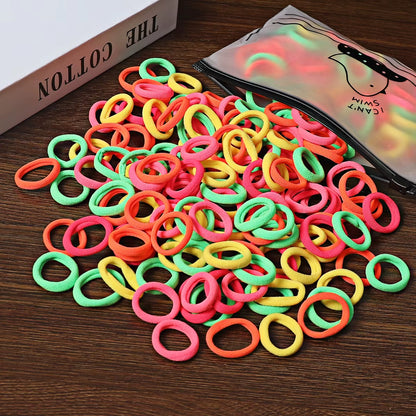 50/100Pcs Colorful Nylon Hair Bands for Children Scrunchie Hair Ties Rubber Band Kids Elastic Hair Leagues Girl Hair Accessories
