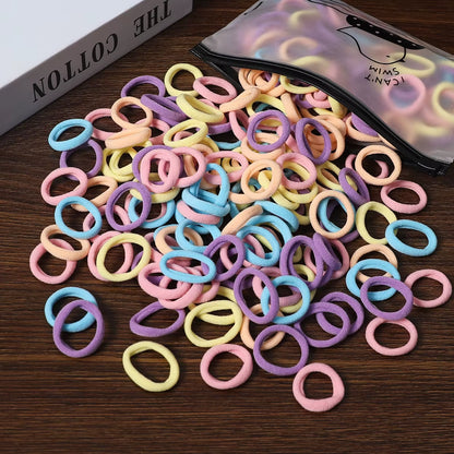 50/100Pcs Colorful Nylon Hair Bands for Children Scrunchie Hair Ties Rubber Band Kids Elastic Hair Leagues Girl Hair Accessories