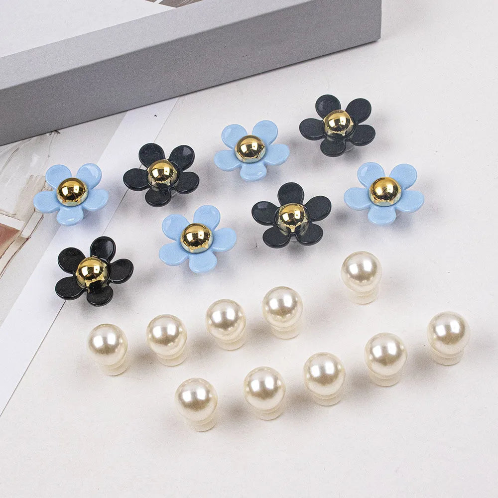 New Acrylic Daisy Five Petal Flower Hole Shoe Charms Decorations Cute Sunflower Shoes Buckle DIY 3D Hole Shoe Accessories
