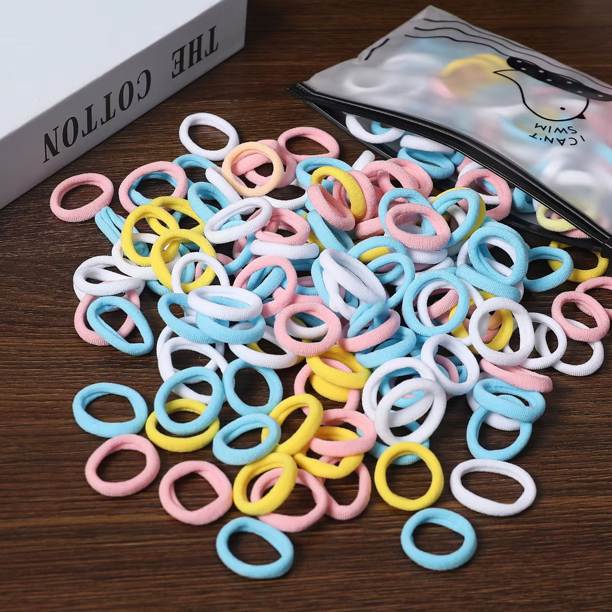 50/100Pcs Colorful Nylon Hair Bands for Children Scrunchie Hair Ties Rubber Band Kids Elastic Hair Leagues Girl Hair Accessories