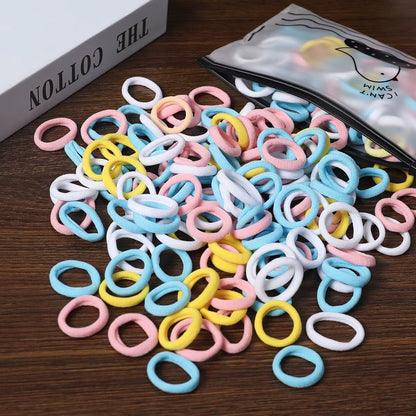 50/100Pcs Colorful Nylon Hair Bands for Children Scrunchie Hair Ties Rubber Band Kids Elastic Hair Leagues Girl Hair Accessories