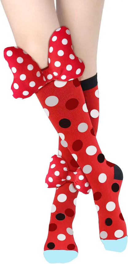 Crazy Socks for Kids Girls 3D Silly Wacky Fun Socks Knee High | Girls Socks 5-16 Years Stretch Long Socks, Crazy Sock Day Halloween Christmas Birthday Easter Party Gift School Wear