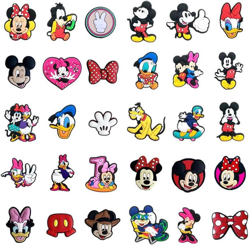 30Pcs Mouse Shoe Decoration Charms for Croc Clog Sandals, Shoe Accessories Charms for Adults