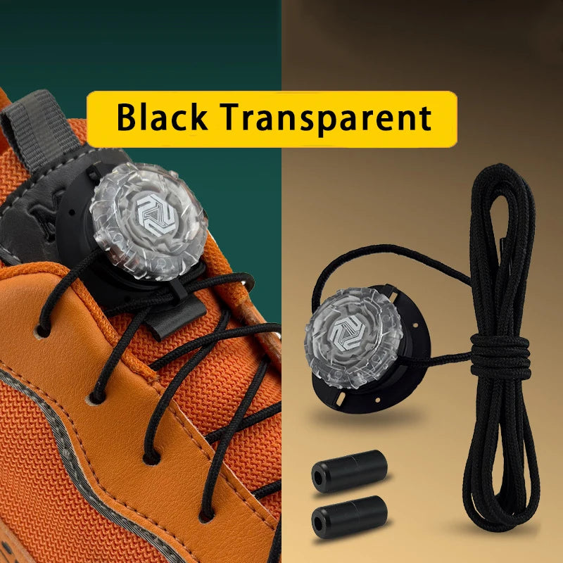 Fashion Swivel Buckle Laces Automatic Shoelace without Ties Kids Adult Sneakers No Tie Shoe Laces Shoe Accessories 1Pair/2Pair