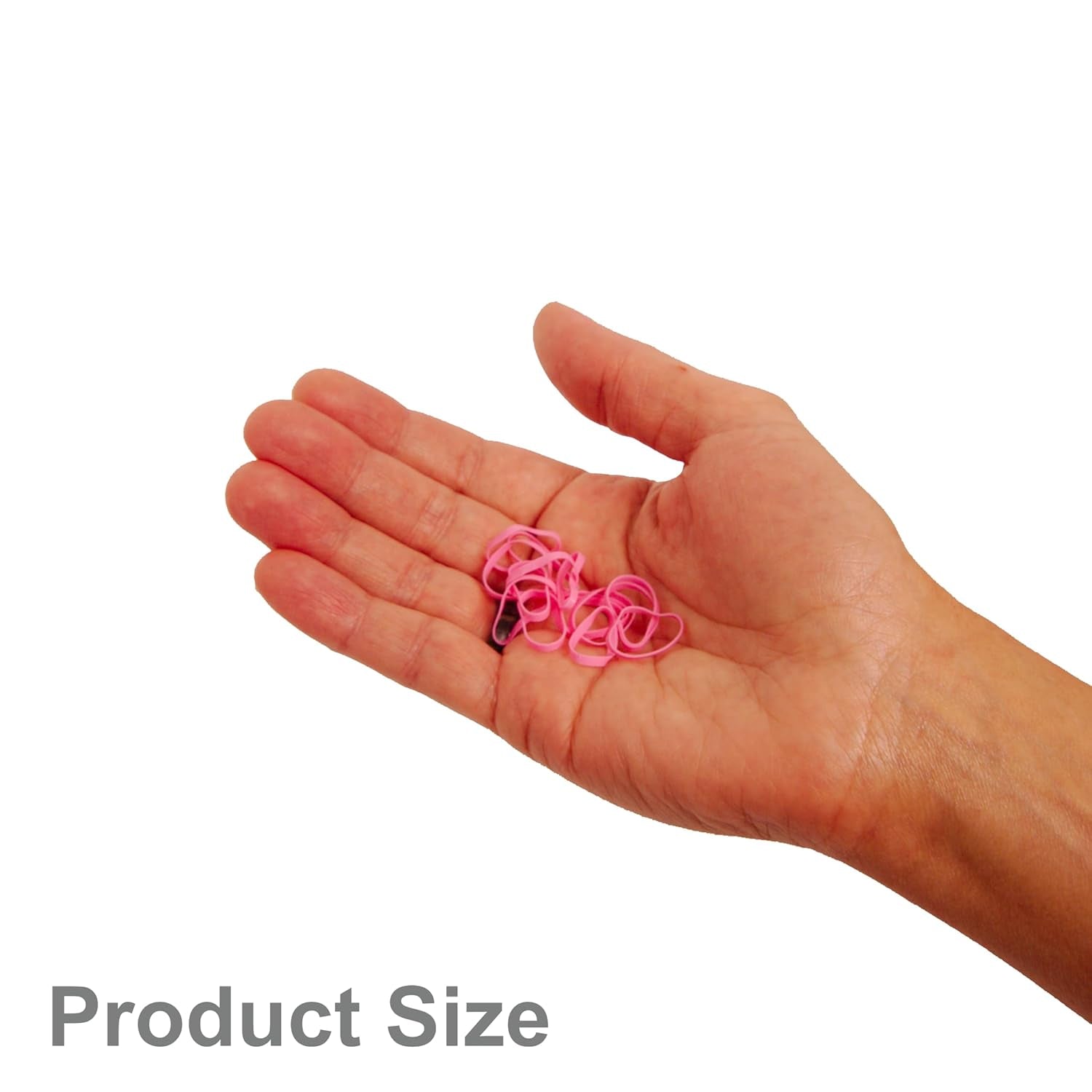 Amelia Beauty 1000 Count Small Rubber Bands for Hair – ½" Pink - Made in USA - Recloseable Container - Mini Hair Elastics for Braids, Ponytails, Cornrows & Twists – Strong Hold Ponytail Holders