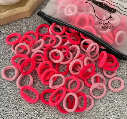 50/100Pcs Colorful Nylon Hair Bands for Children Scrunchie Hair Ties Rubber Band Kids Elastic Hair Leagues Girl Hair Accessories