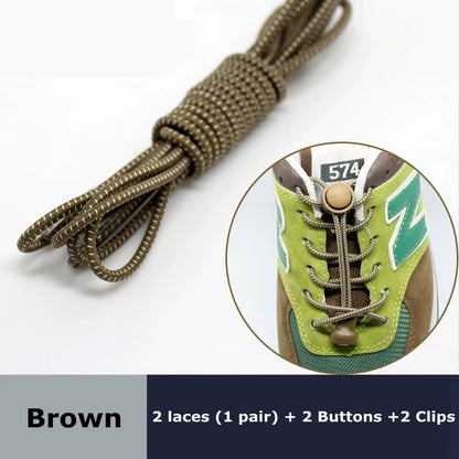 Round Elastic Shoelaces Suitable for Various Shoe Accessories No Tie Shoelace Fixed Stretching Locking Lazy Laces 1 Pair