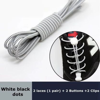 Round Elastic Shoelaces Suitable for Various Shoe Accessories No Tie Shoelace Fixed Stretching Locking Lazy Laces 1 Pair